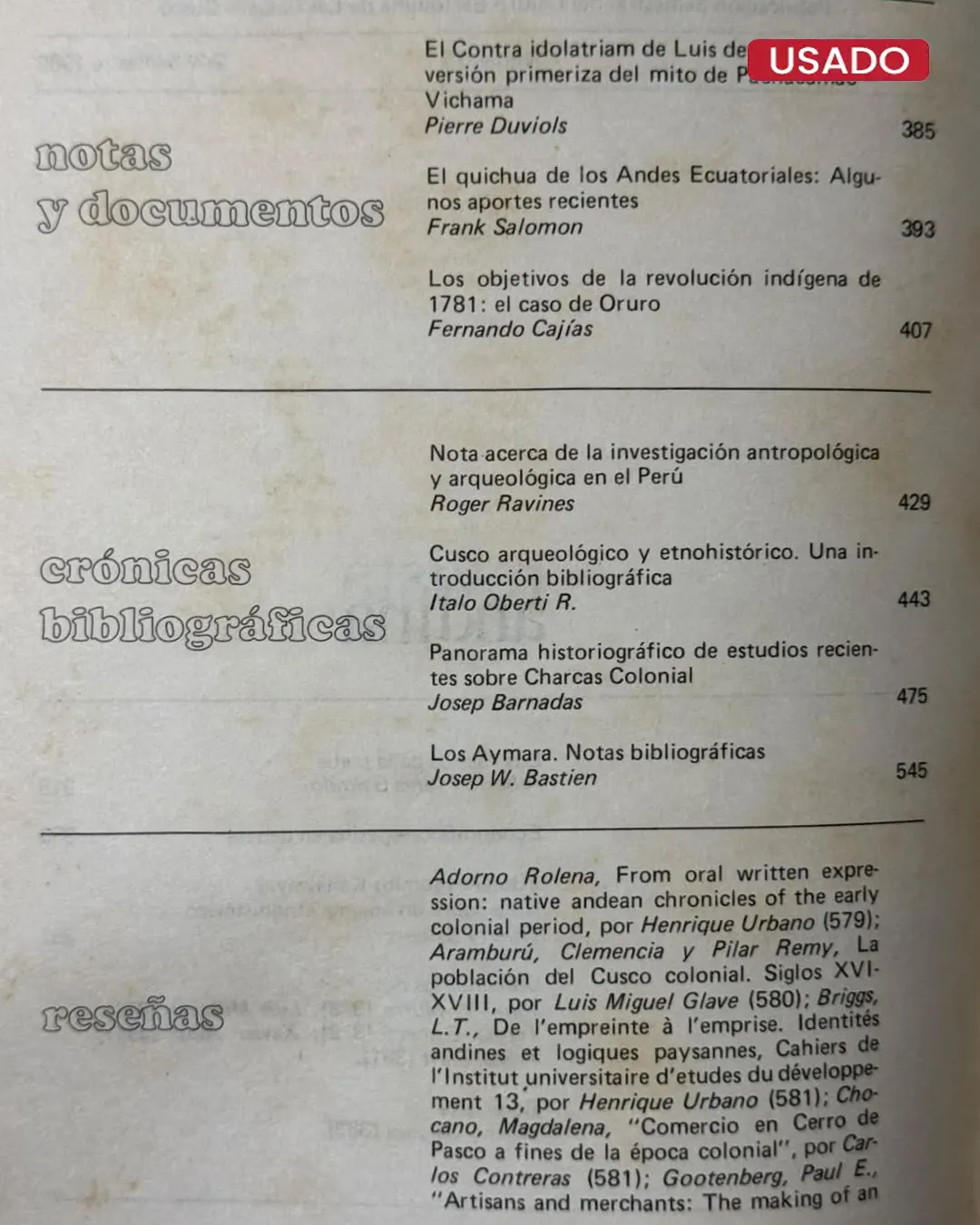 REVISTA ANDINA – AÑO 1, TOMO 1 – NÚMERO 1 Y 2, - Imagen 4