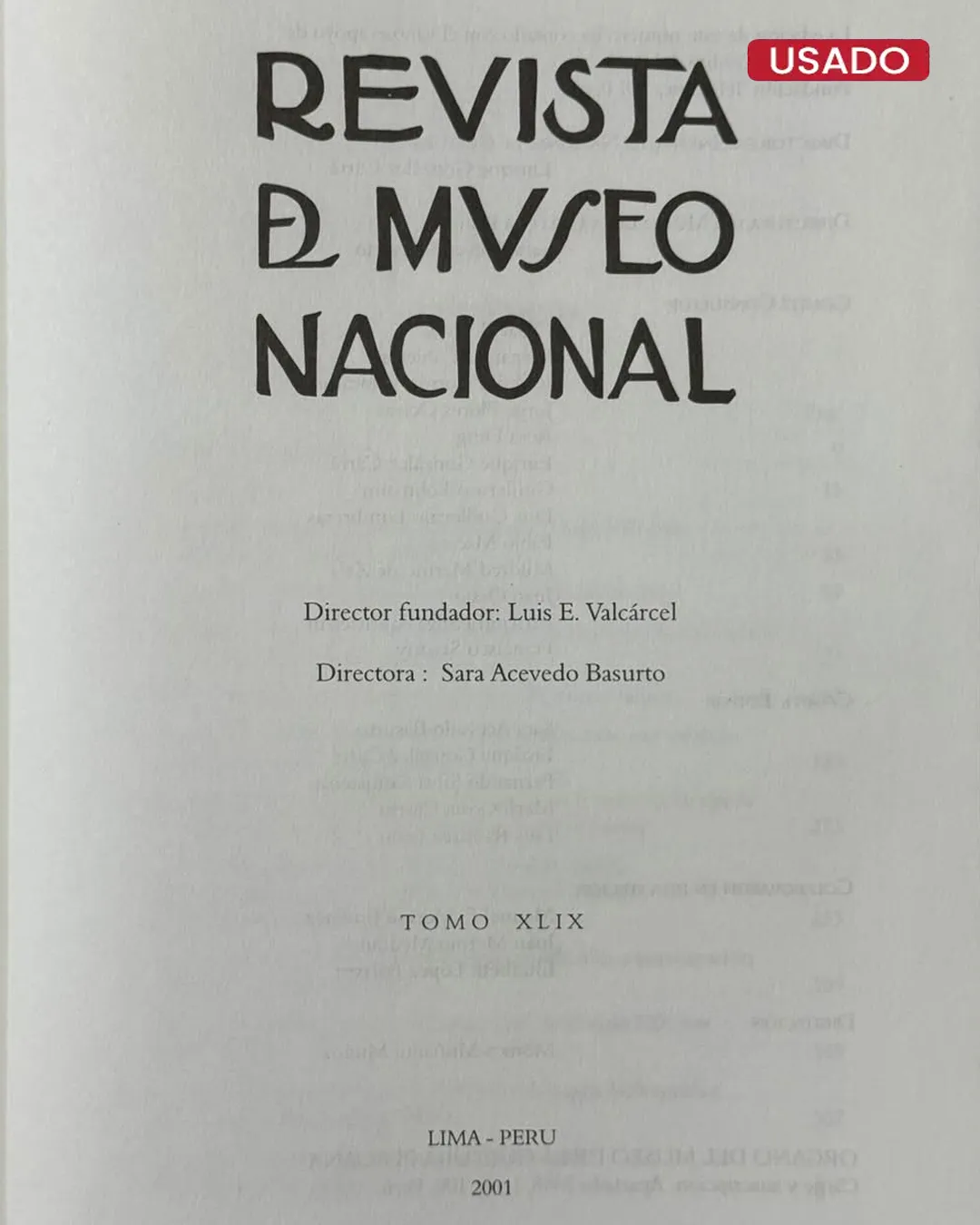 REVISTA DE MUSEO NACIONAL – TOMO XLIX - Imagen 4