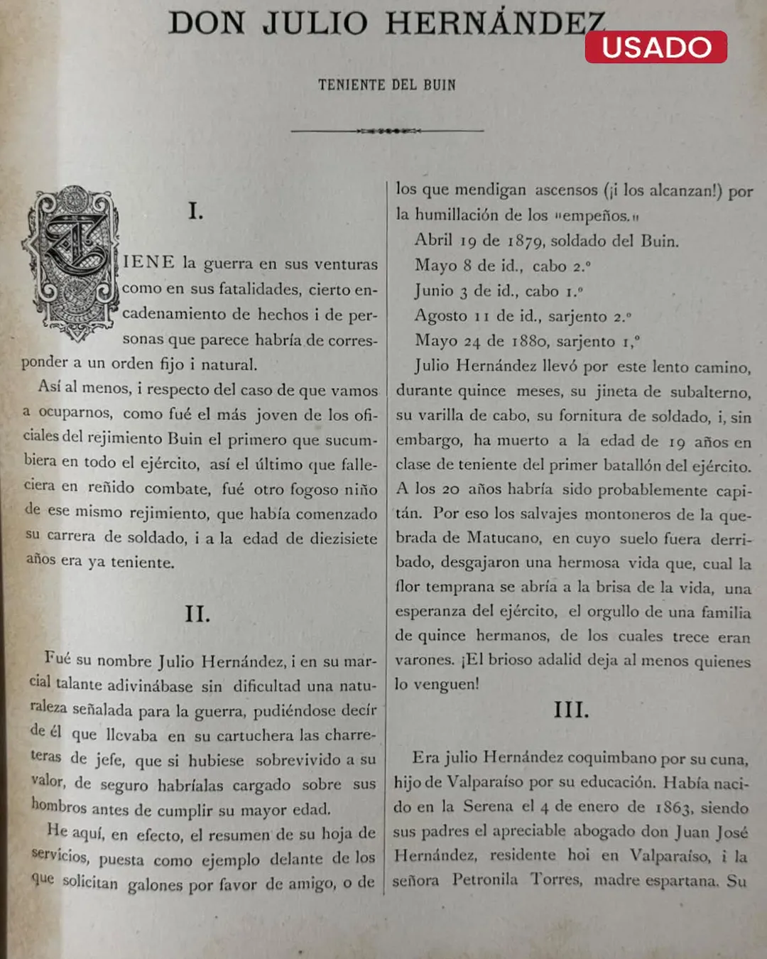 EL ALBUM DE LA GLORIA DE CHILE. HOMENAJE AL EJERCITO I ARMADA DE CHILE EN LA MEMORIA DE SUS MAS ILUSTRES MARINOS I SOLDADOS MUERTOS POR LA PATRIA EN LA GUERRA DEL PACIFICO (1879 – 1883) - Imagen 7