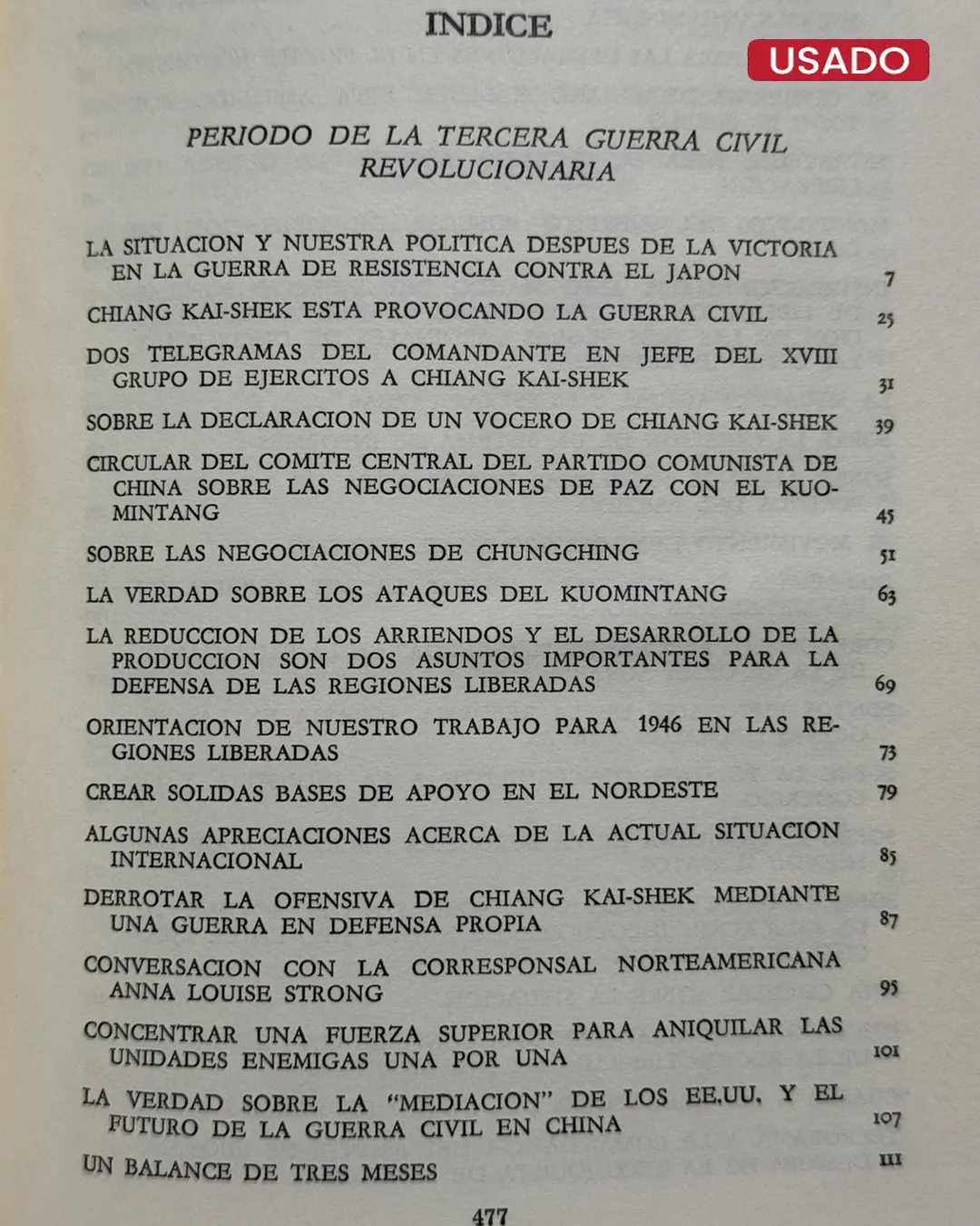 OBRAS ESCOGIDAS DE MAO TSE-TUNG (5 TOMOS) - Imagen 6