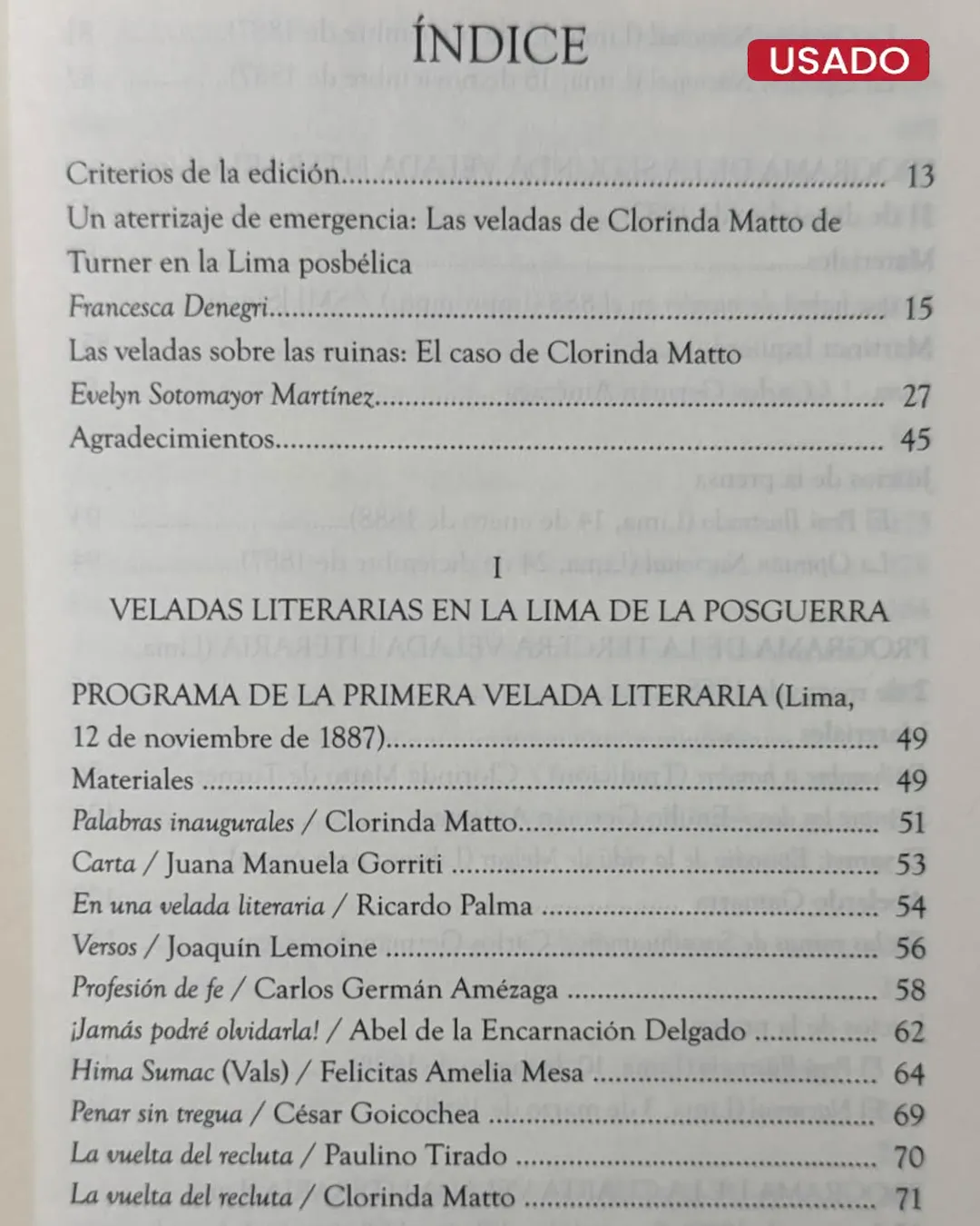 PENSAR EN PÚBLICO. LAS VELADAS LITERARIAS DE CLORINDA MATTO EN LA LIMA DE LA POSGUERRA (1887 – 1891) - Imagen 2