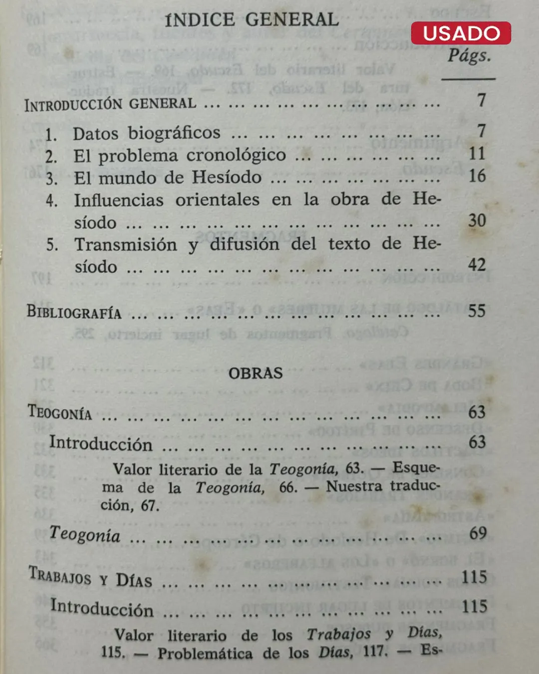 OBRAS Y FRAGMENOS: TEOGONÍA / TRABAJOS Y DIAS / ESCUDO / FRAGMENTOS / CERTAMEN - Imagen 2