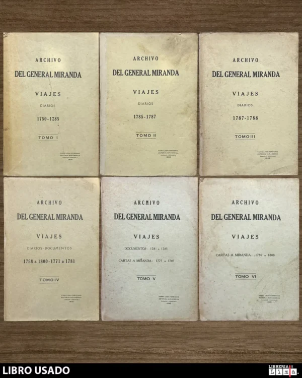 ARCHIVO DEL GENERAL MIRANDA (14 TOMOS)
