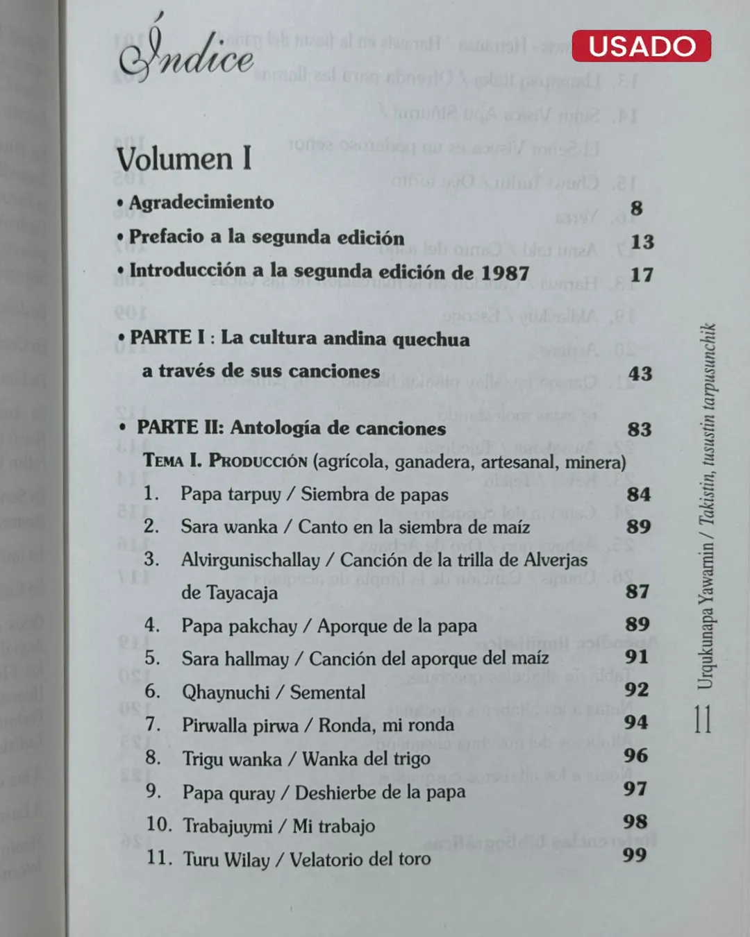 ANTOLOGÍA DE LA POESÍA QUECHUA QUE SE CANTA EN EL PERÚ (5 VOLÚMENES) - Imagen 3