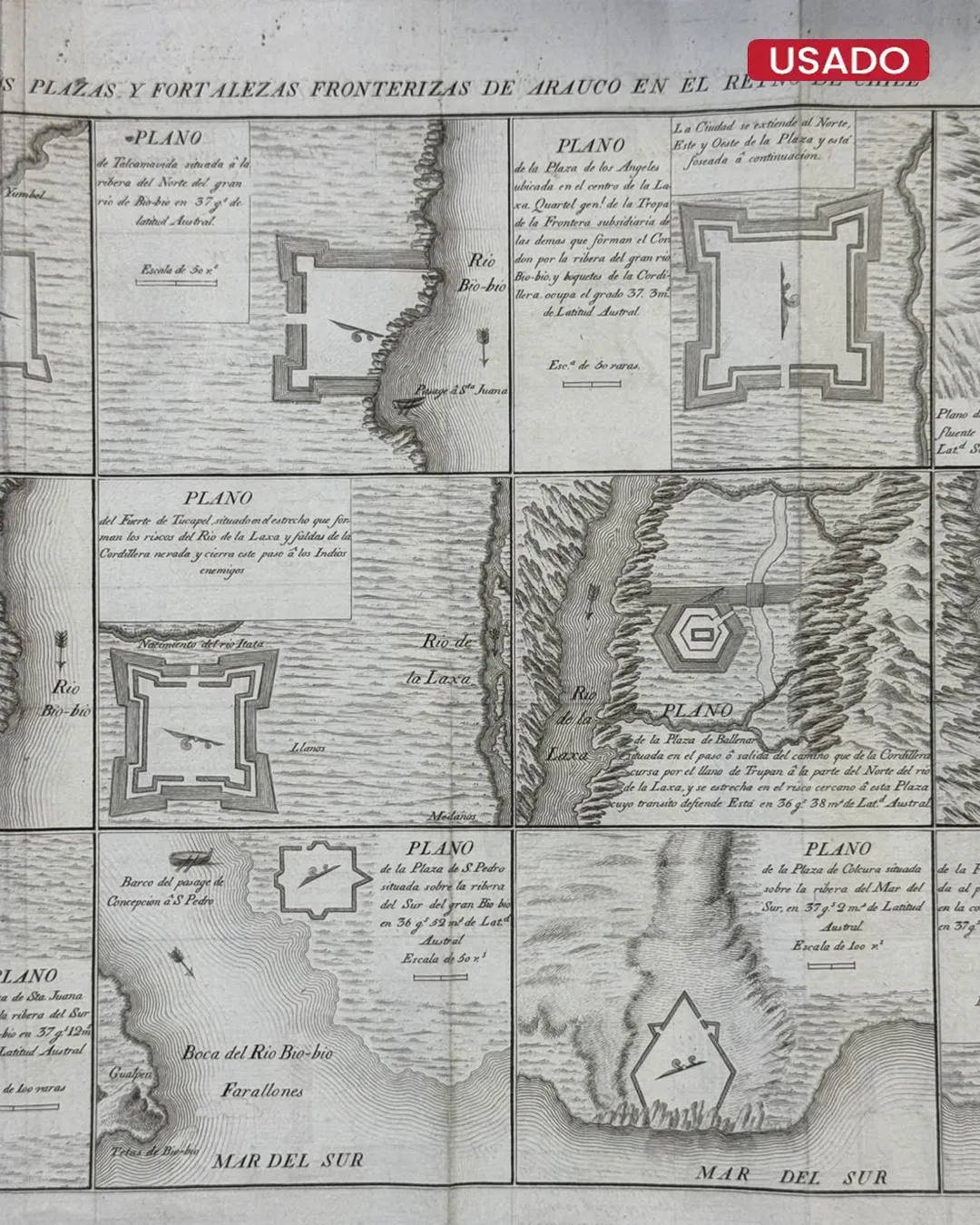 PLANOS PARTICULARES DE LAS PLAZAS Y FORTALEZAS DE ARAUCO EN EL REYNO DE CHILE - Imagen 3