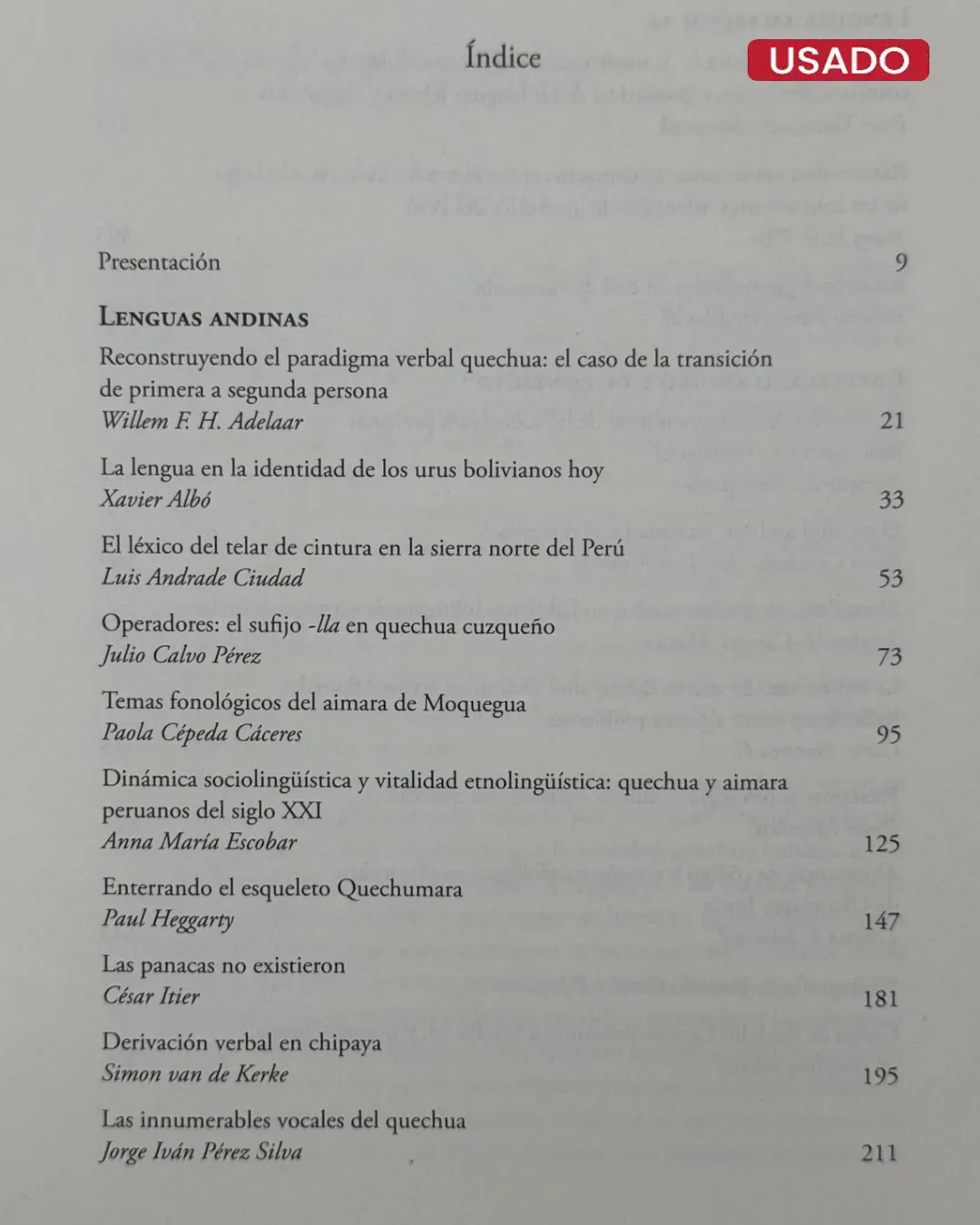 ESTUDIOS SOBRE LENGUAS ANDINAS Y AMAZÓNICAS. HOMENAJE A RODOLFO CERRÓN-PALOMINO - Imagen 3