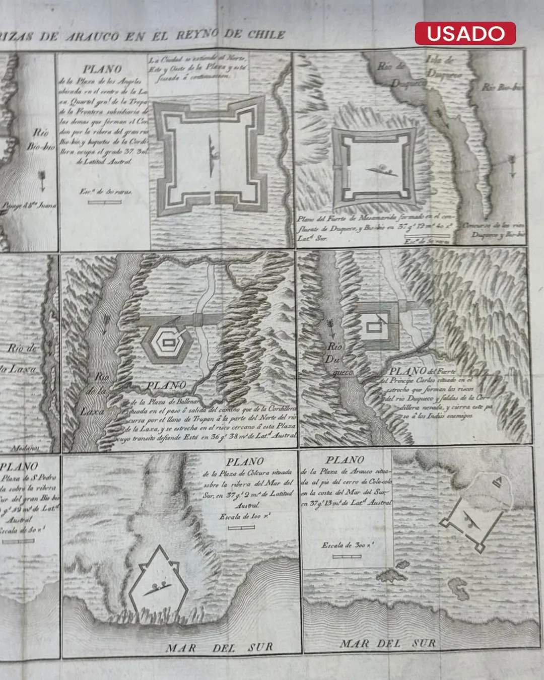 PLANOS PARTICULARES DE LAS PLAZAS Y FORTALEZAS DE ARAUCO EN EL REYNO DE CHILE - Imagen 2