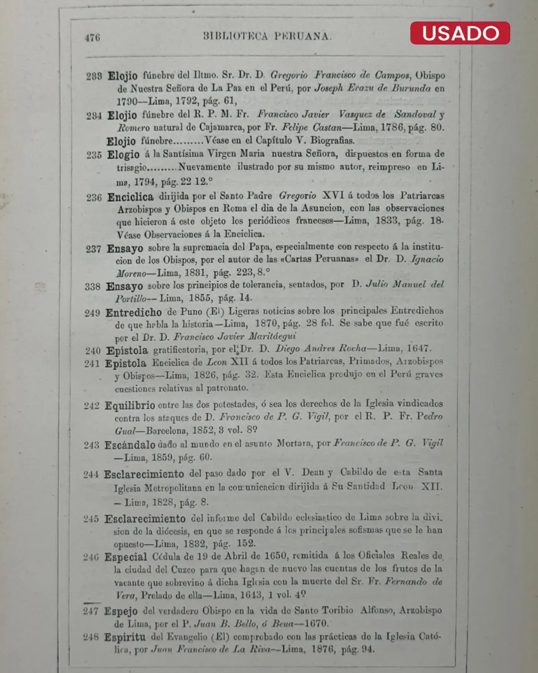 BIBLIOTECA PERUANA (1879) - Imagen 5