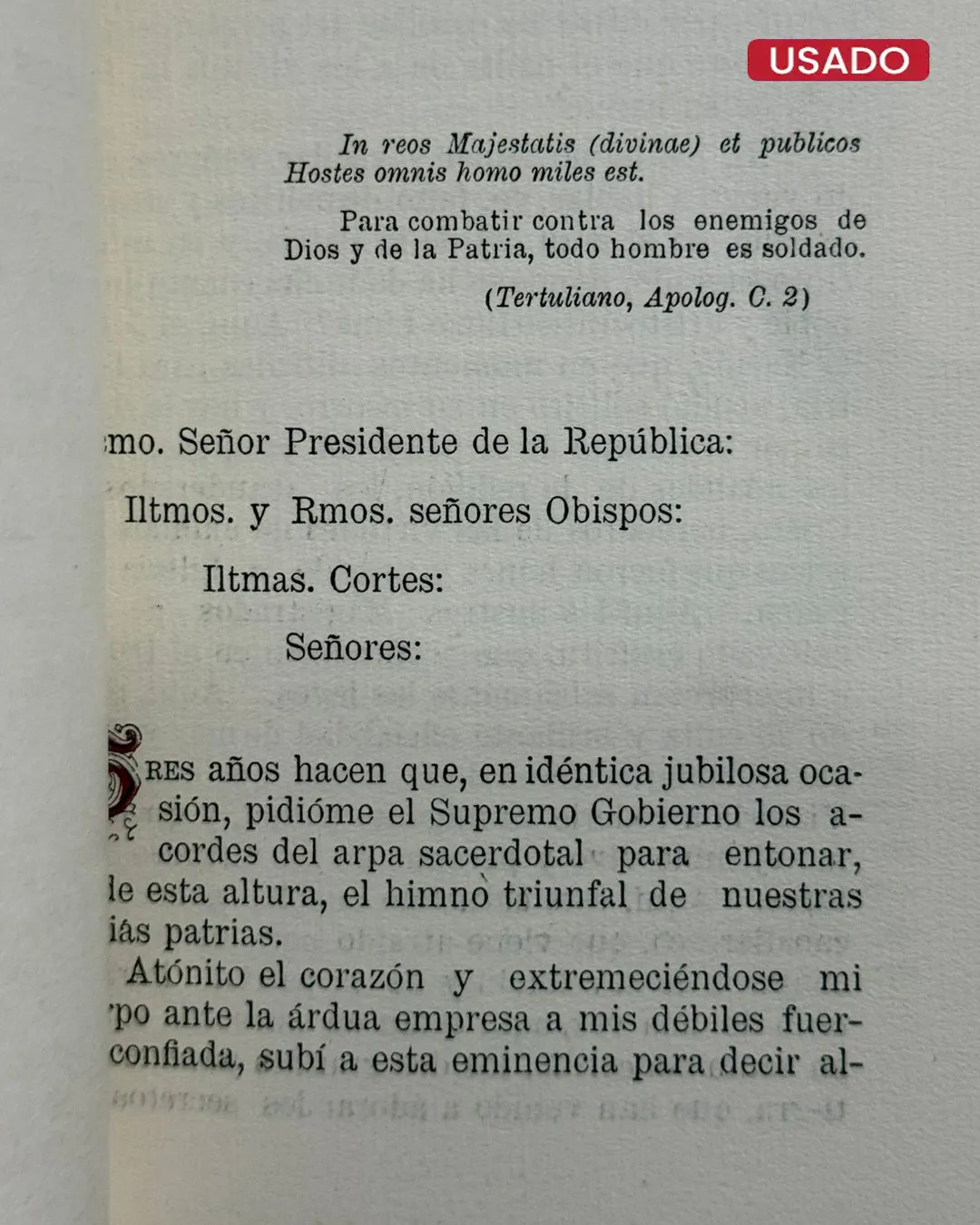 DISCURSOS PATRIOTICOS, PRONUNCIADOS POR EL R. P. MANUEL INOCENCIO FERNANDEZ (CUENTA CON FIRMA DEL AUTOR) - Imagen 3