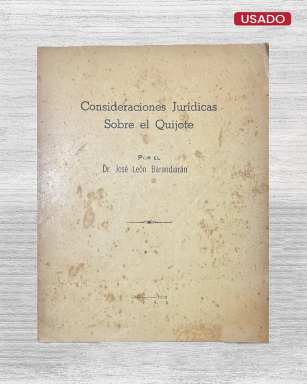 CONSIDERACIONES JURIDICAS SOBRE EL QUIJOTE