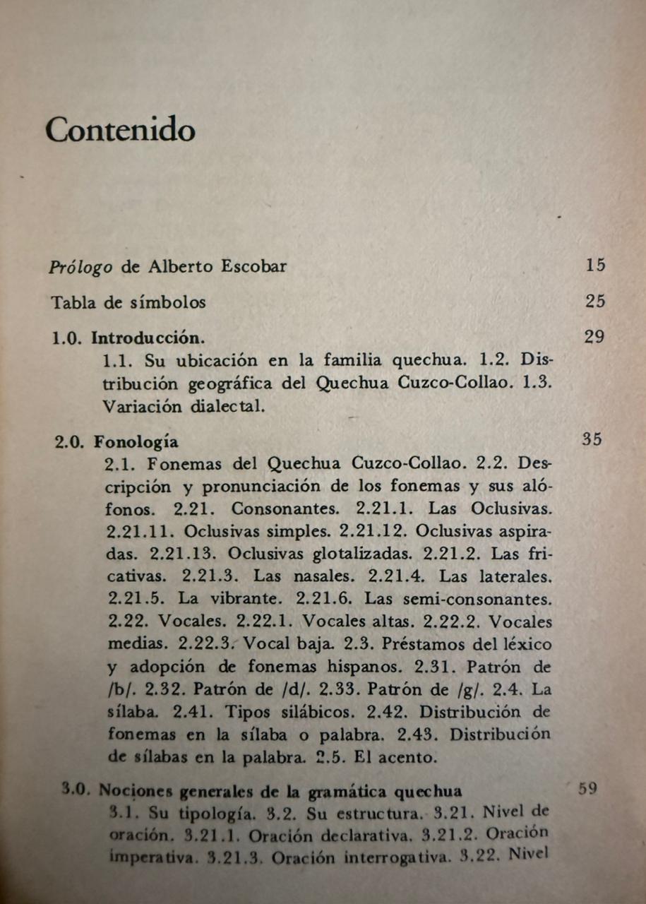 GRAMATICA-DICCIONARIO QUECHUA CURZO-COLLAO - Imagen 3