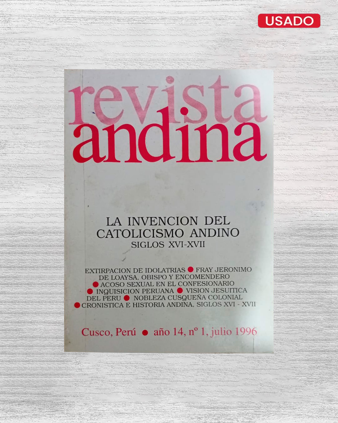 REVISTA ANDINA AÑO 14 - Nº 1, JULIO 1996