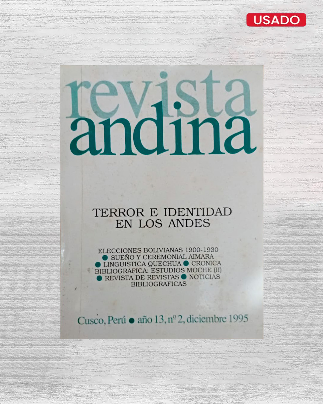 REVISTA ANDINA AÑO 13 - Nº 2, DICIEMBRE 1995