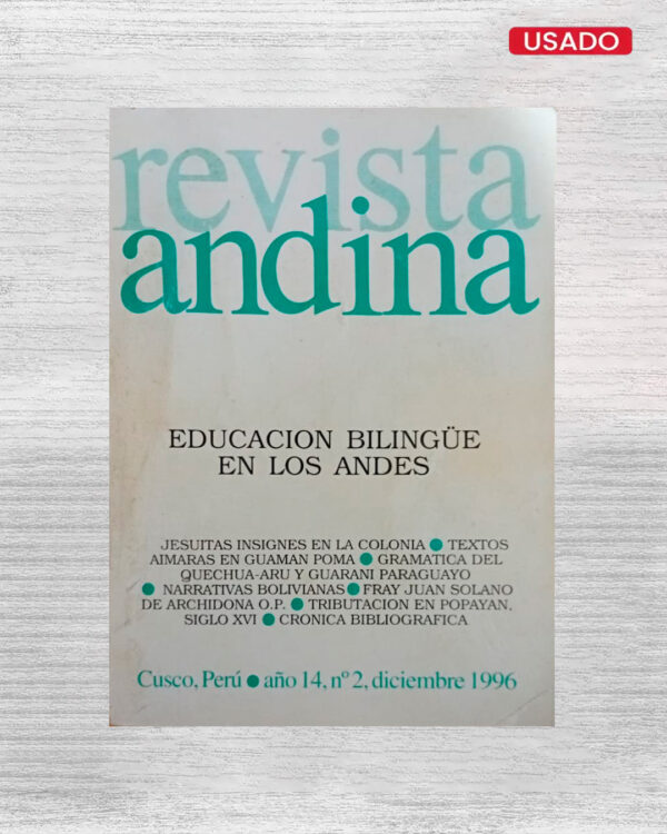 REVISTA ANDINA AÑO 14 – Nº 2, DICIEMBRE 1996