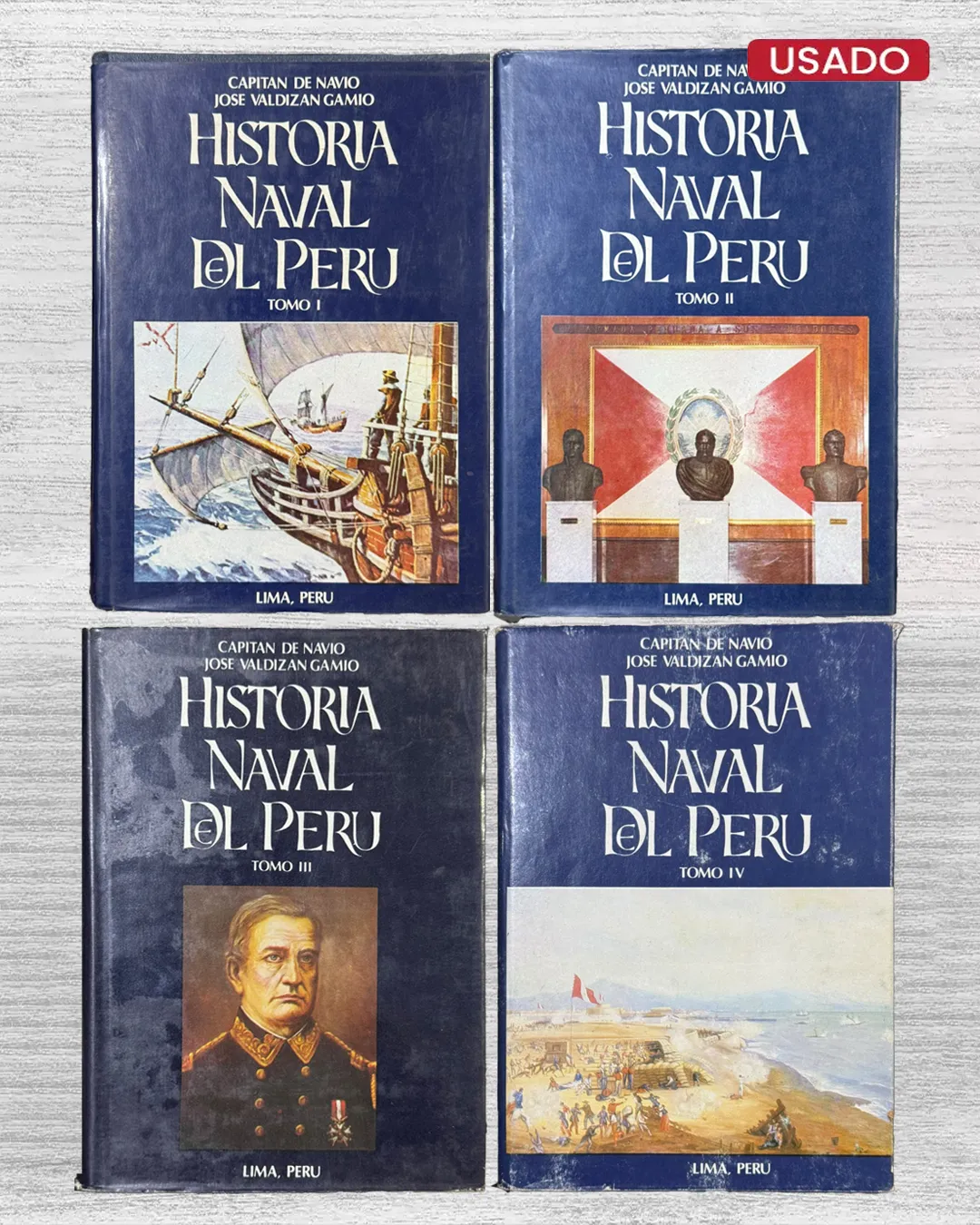 HISTORIA NAVAL DEL PERÚ (4 TOMOS)