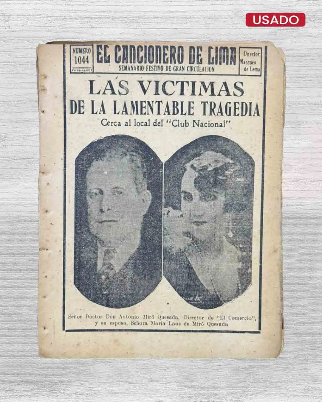 EL CANCIONERO DE LIMA, SEMANARIO FESTIVO DE GRAN CIRCULACIÓN (NÚMERO 1044)