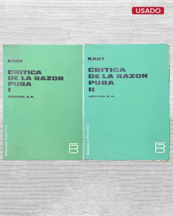 CRÍTICA DE LA RAZÓN PURA (2 TOMOS)