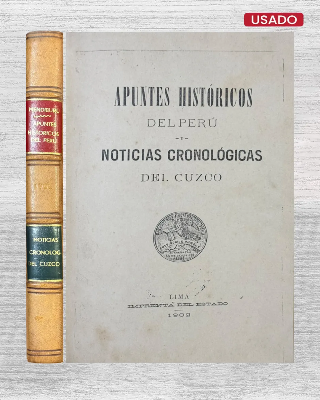 APUNTES HISTORICOS DEL PERU Y NOTICIAS CRONOLOGICAS DEL CUZCO