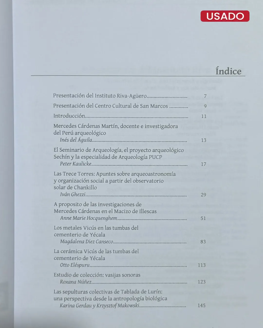 ARQUEOLOGÍA PERUANA: HOMENAJE A MERCEDES CÁRDENAS - Imagen 2