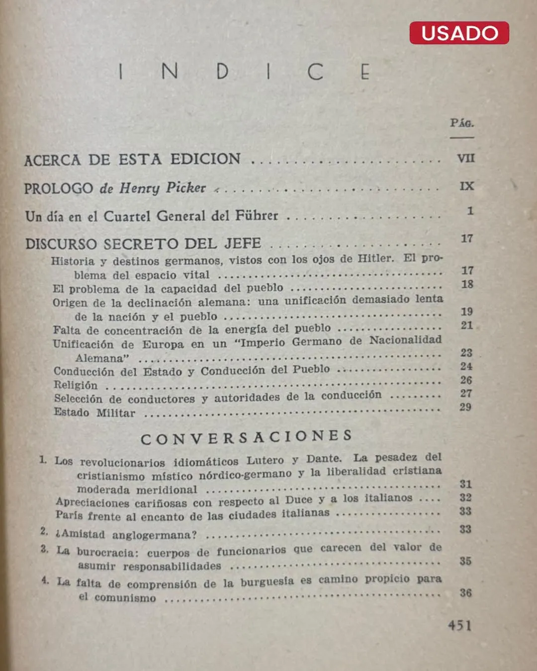 ADOLFO HITLER: CONVERSACIONES ÍNTIMAS DE SOBREMESA (1941 – 1942) - Imagen 2