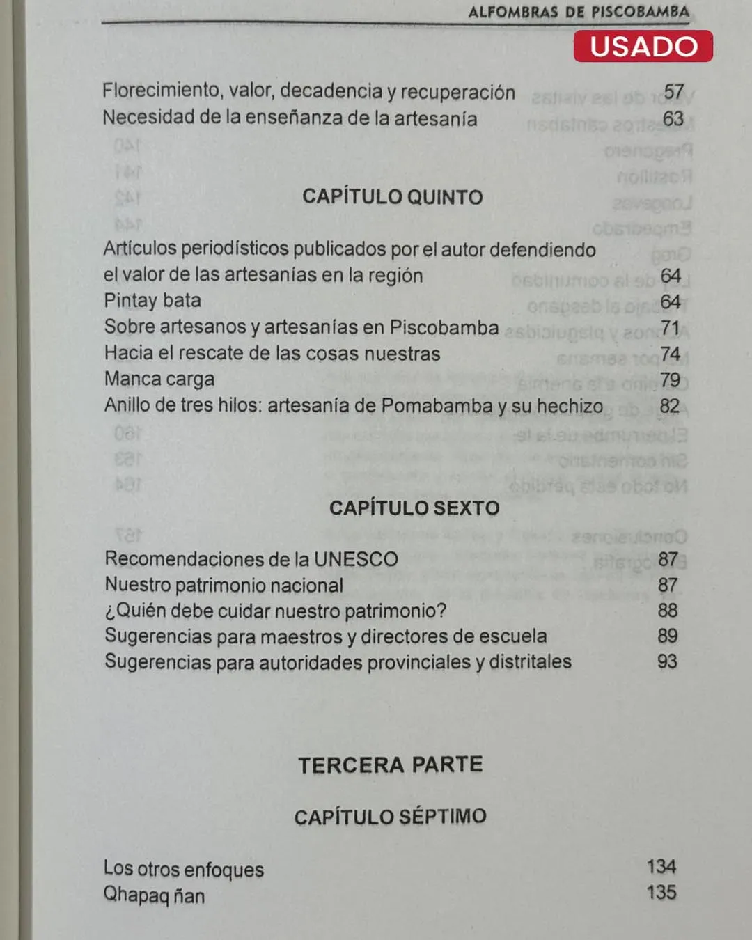 ALFOMBRAS DE PISCOBAMBA Y OTRAS VALIOSAS ARTESANÍAS Y COSTUMBRES QUE SE EXTINGUEN - Imagen 2