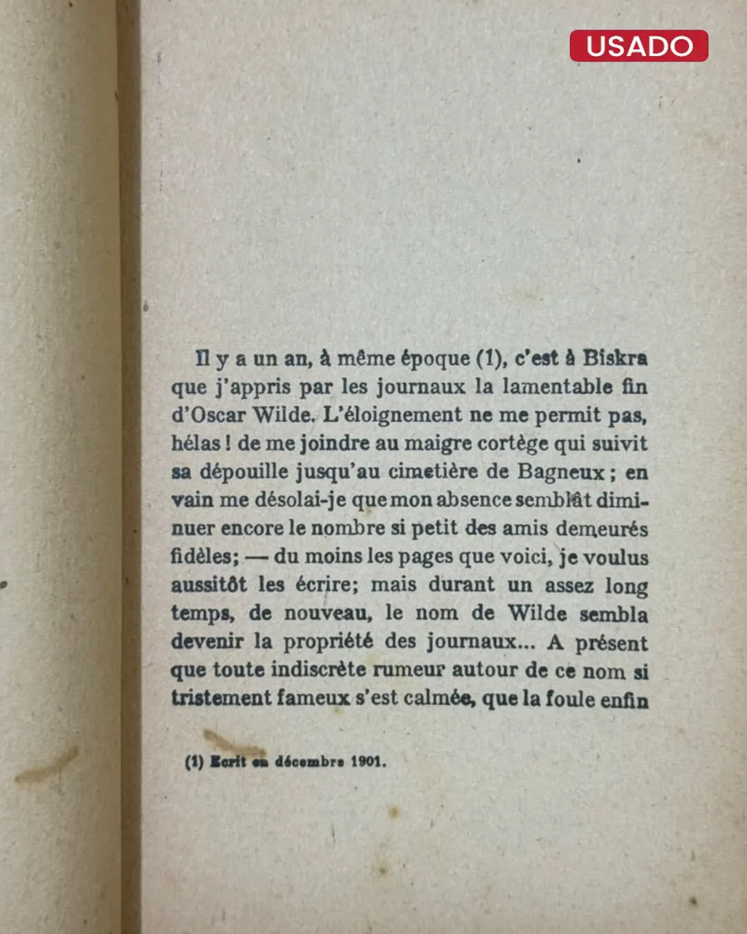 OSCAR WILDE; IN MEMORIAM (SOUVENIRS) - TEXTO EN FRANCES / PRIMERA EDICION - Imagen 3