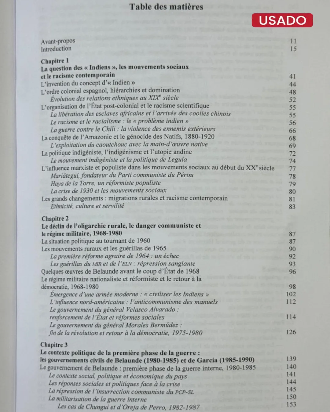 VIOLENCE POLITIQUE AU PÉROU 1980 – 2000; SENTIER LUMINEUX CONTRE L’ÉTAT ET LA SOCIÉTÉ (TEXTO EN FRANCES) - Imagen 2