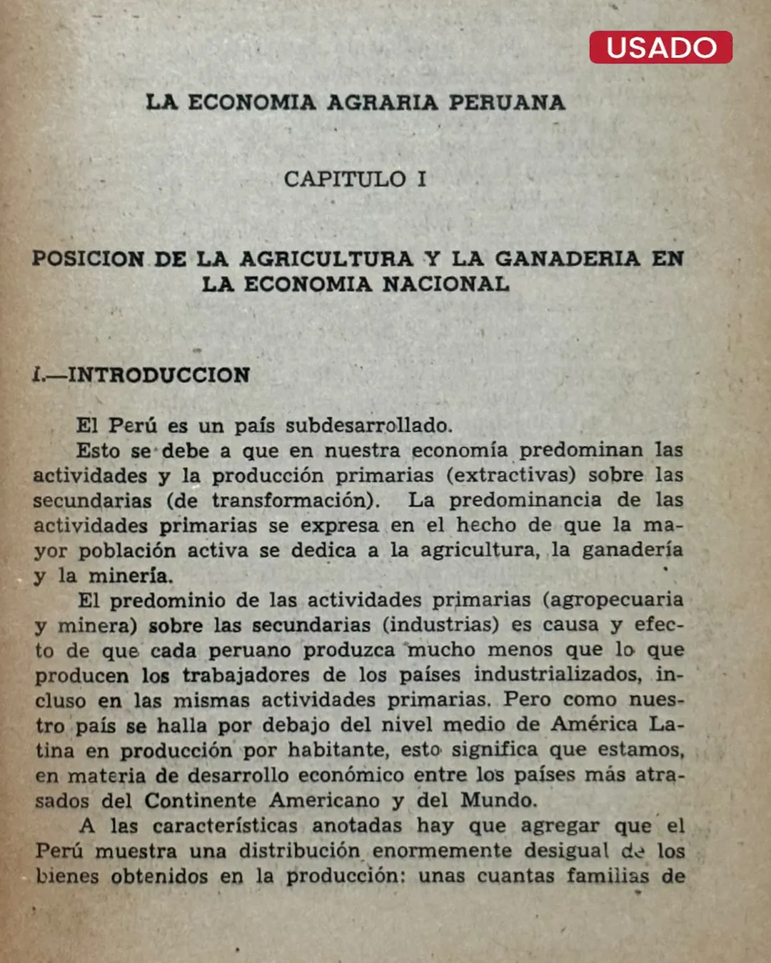 LA ECONOMÍA AGRARIA PERUANA (2 TOMOS) - Imagen 2