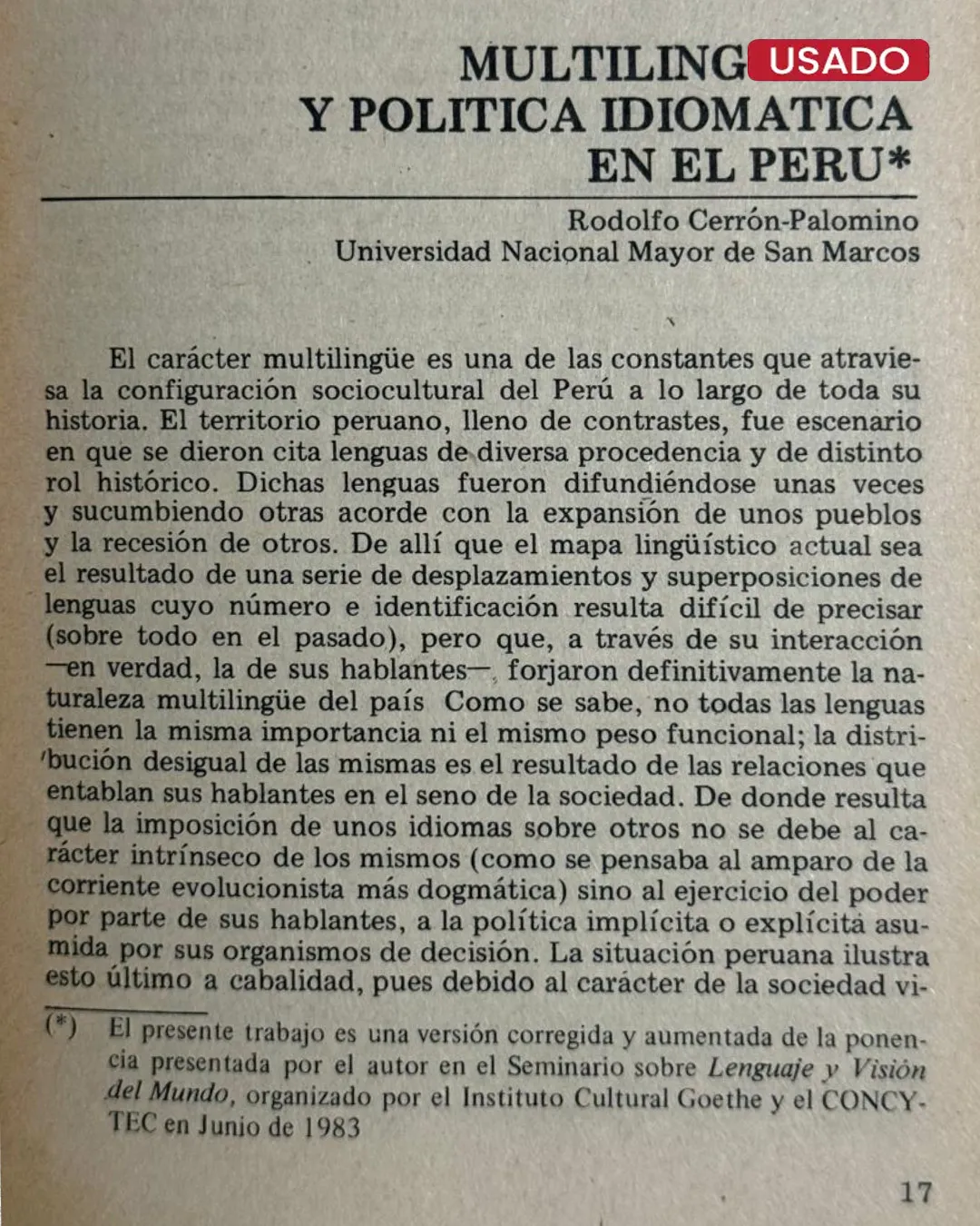 ALLPANCHIS, SICUANI – CUSCO 1987 (NROS 29/30 – AÑO XIX) - Imagen 2