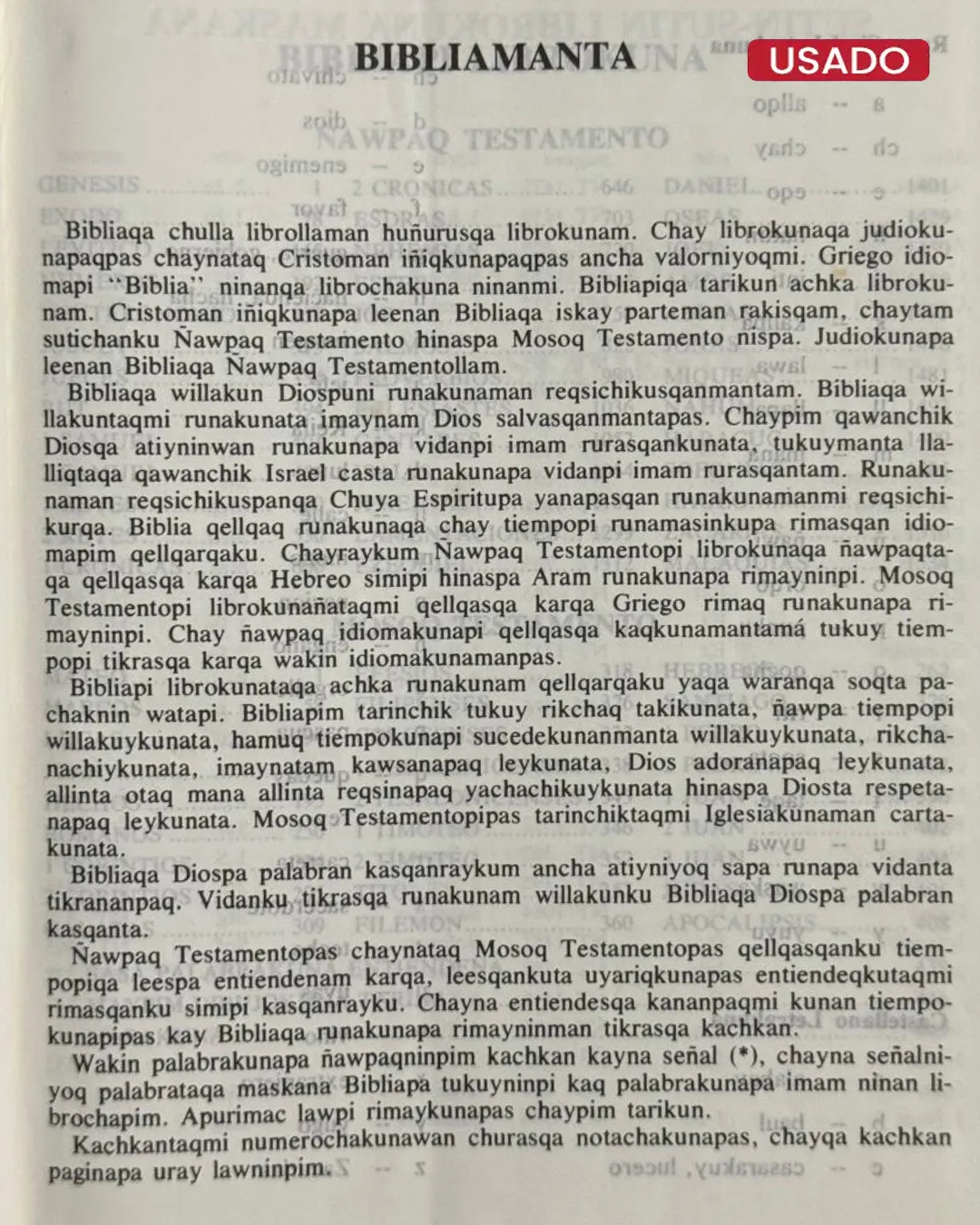 CHUYA QELLQA; LA BIBLIA EN QUECHUA AYACUCHANO. TRADUCCION DIRECTA DE LOS TEXTOS ORIGINALEZ: HEBREO, ARAMEO Y GRIEGO - Imagen 3