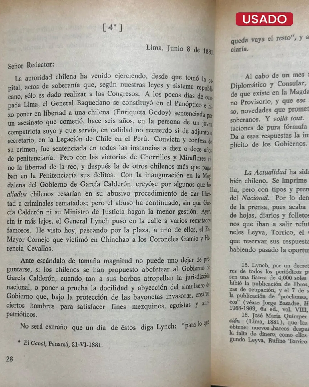 CRÓNICAS DE LA GUERRA CON CHILE - Imagen 3