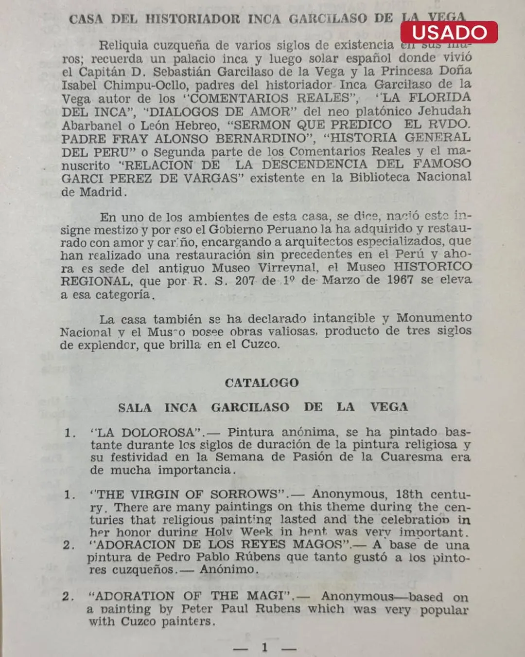 CATÁLOGO DEL CUSCO HISTÓRICO REGIONAL DEL CUZCO - Imagen 2