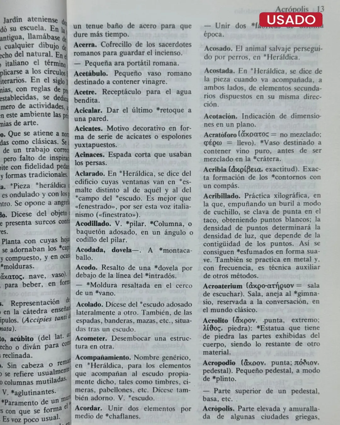 DICCIONARIO DE TERMINOS DE ARTE Y ELEMENTOS DE ARQUEOLOGIA, HEARALDICA Y NUMISMATICA - Imagen 3