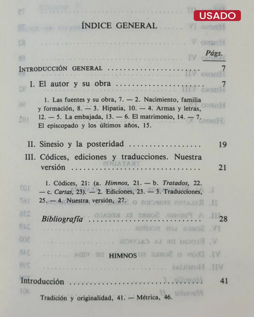 HIMNOS / TRATADOS de SINESIO DE CIRENE - Imagen 2