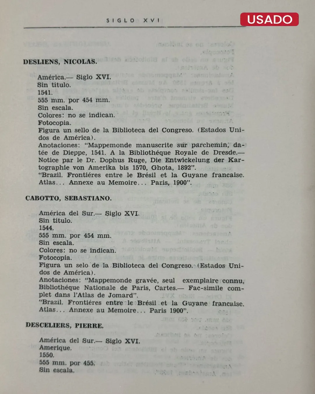 CATÁLOGO DE LA MAPOTECA (DEL SIGLO XVI AL SIGLO XX); TOMO I - Imagen 3
