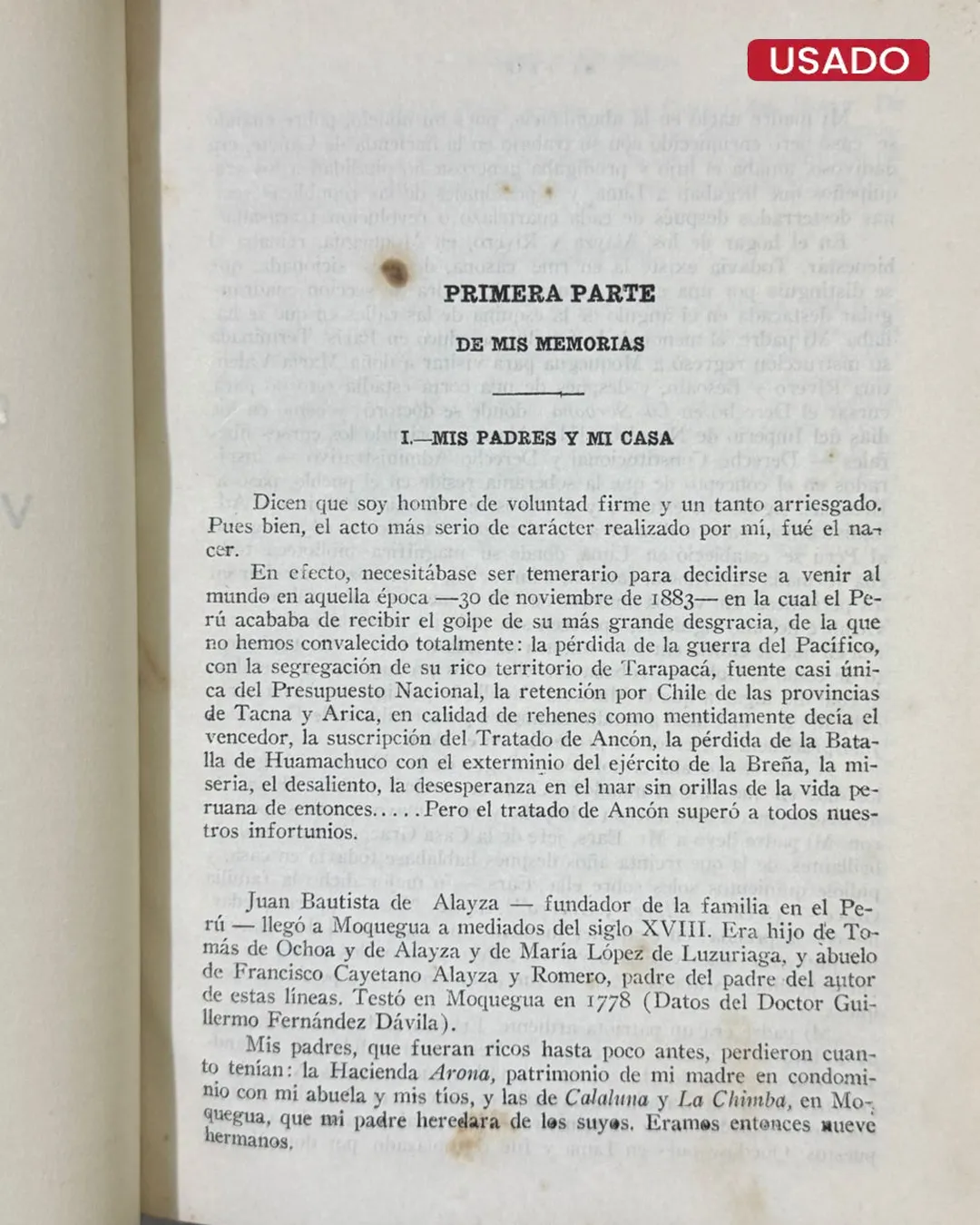 MI PAÍS: MEMORIAS DE ALAYZA (1º PARTE) Y MISCELÁNEA PERUANA - Imagen 3