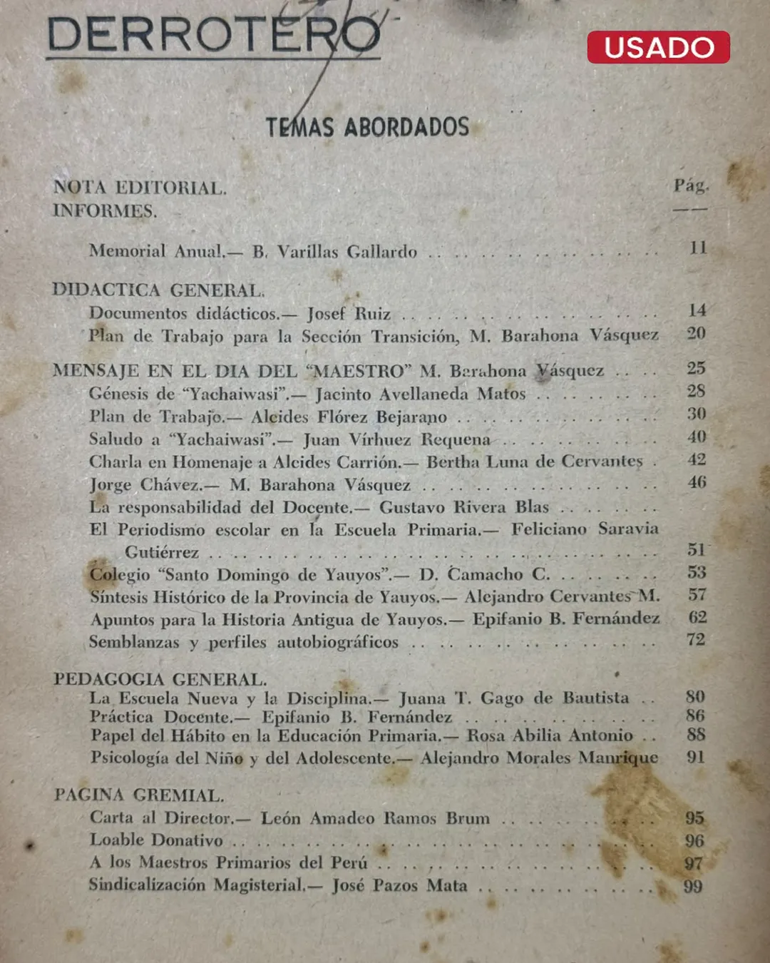 YACHAYWASI; REVISTA PEDAGOGICA DEL MAGISTERIO DE YAUYOS (N°40 - AÑO XI 1957) - Imagen 4