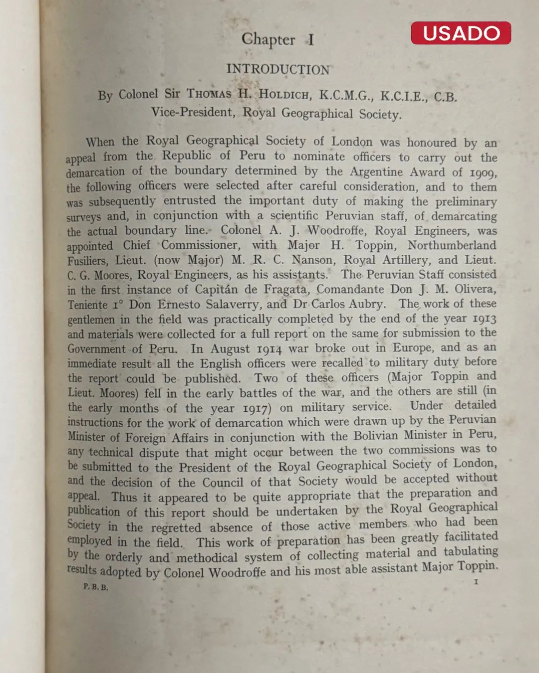 PERU-BOLIVIA BOUNDARY COMMISSION (1911 – 1913); REPORTS OF THE BRITISH OFFICERS OF THE PERUVIAN COMMISSION - Imagen 6