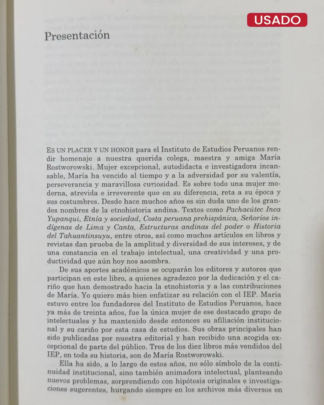 HOMENAJE A MARÍA ROSTWOROWSKI - Imagen 3