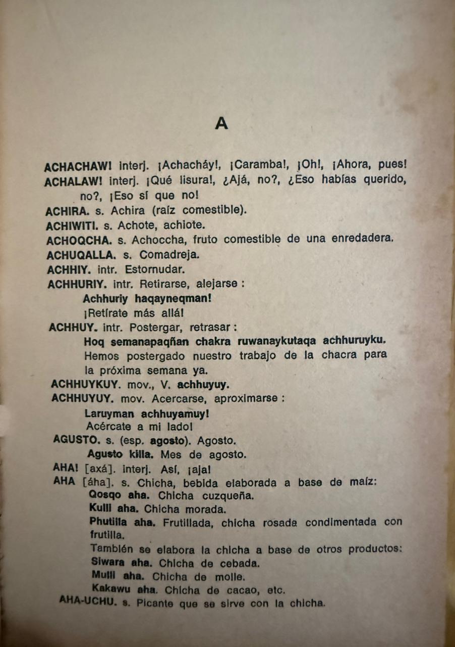 GRAMATICA-DICCIONARIO QUECHUA CURZO-COLLAO - Imagen 2