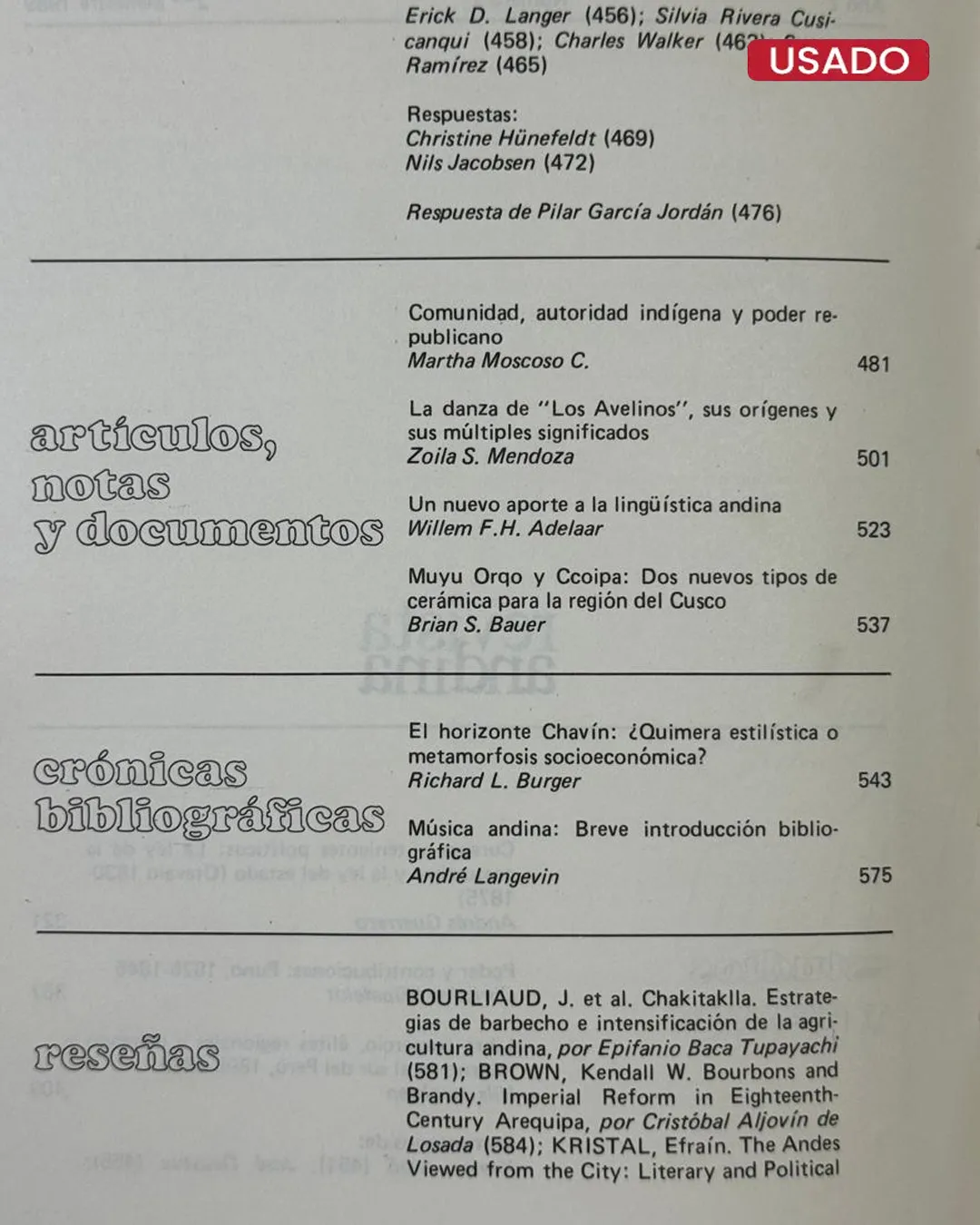 REVISTA ANDINA – AÑO 7, N° 2, JULIO 1989 - Imagen 3