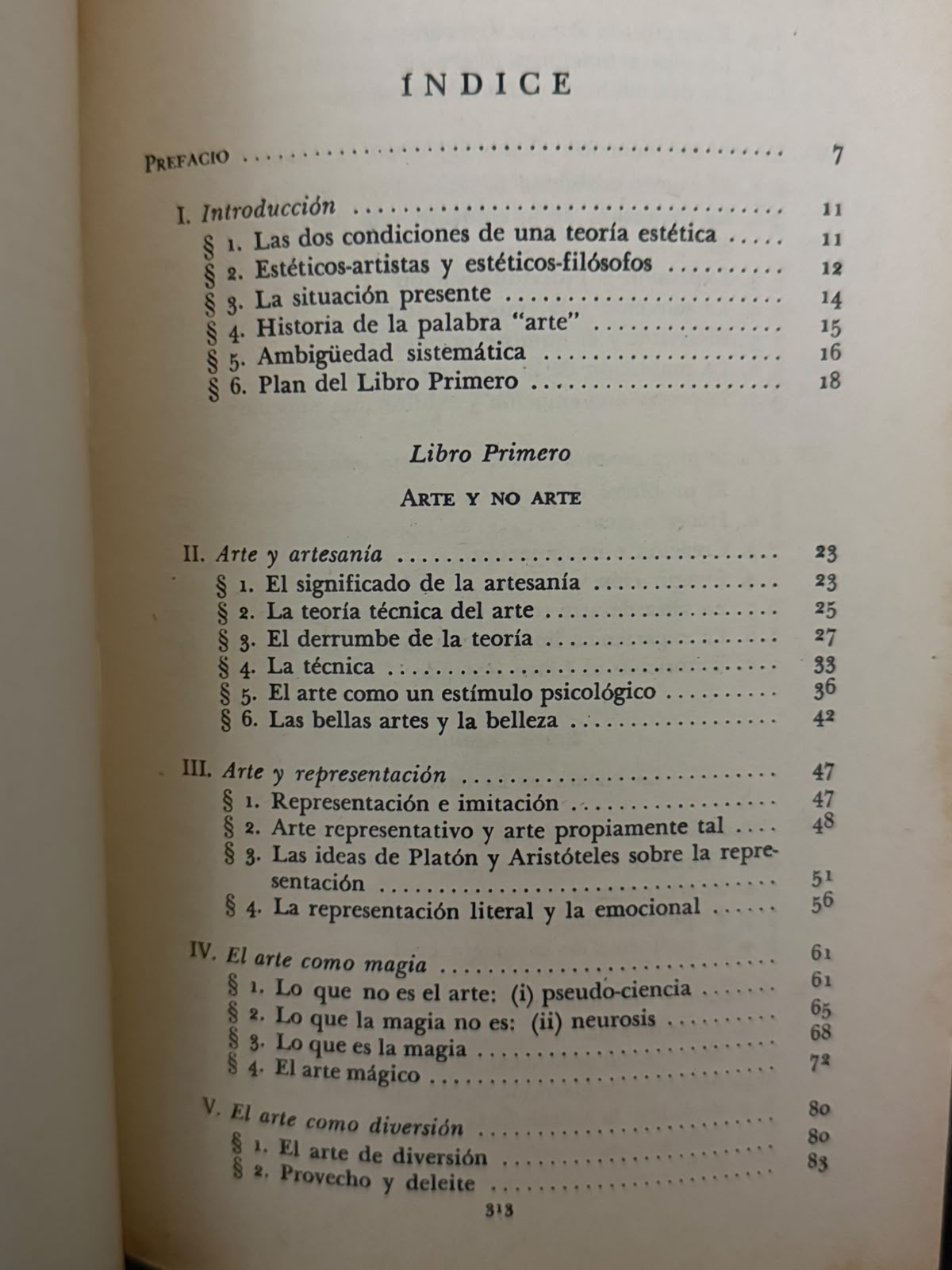 LOS PRINCIPIOS DEL ARTE - INDICE