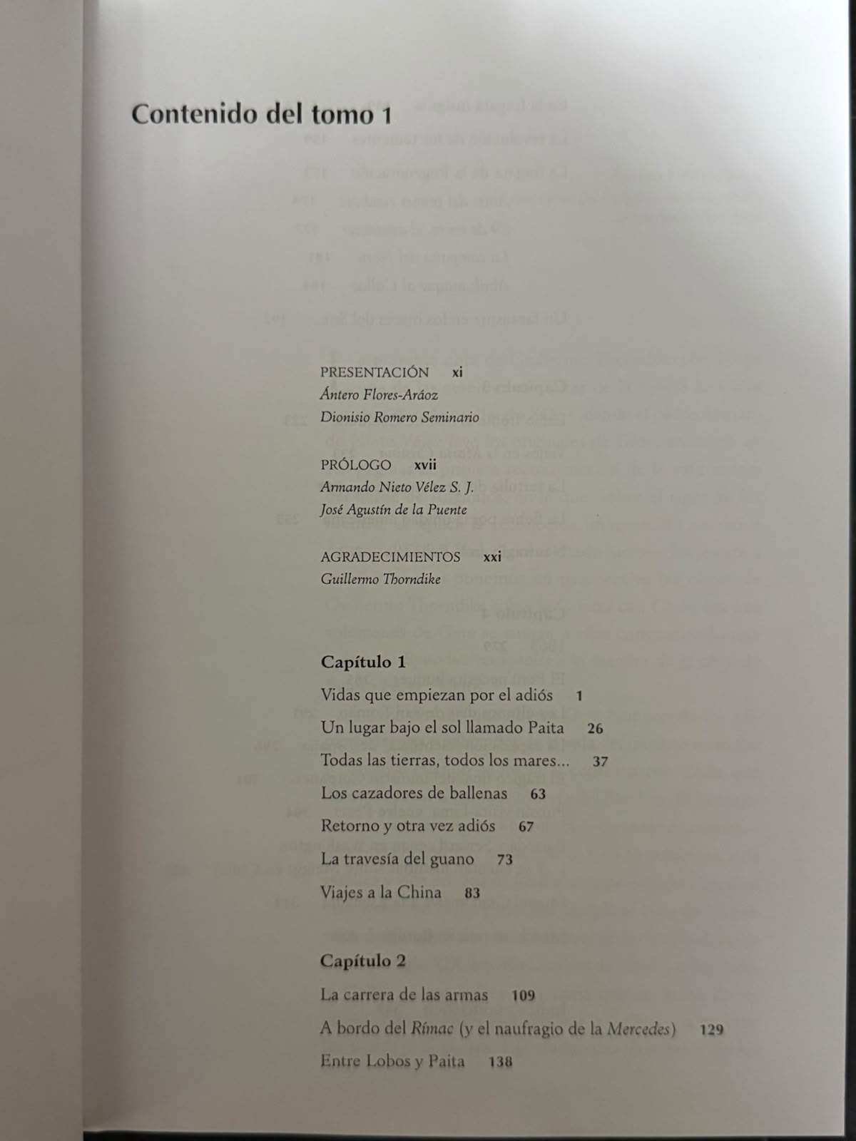 GRAU: LOS HIJOS DE LOS LIBERTADORES (TOMO 1) - INDICE 1
