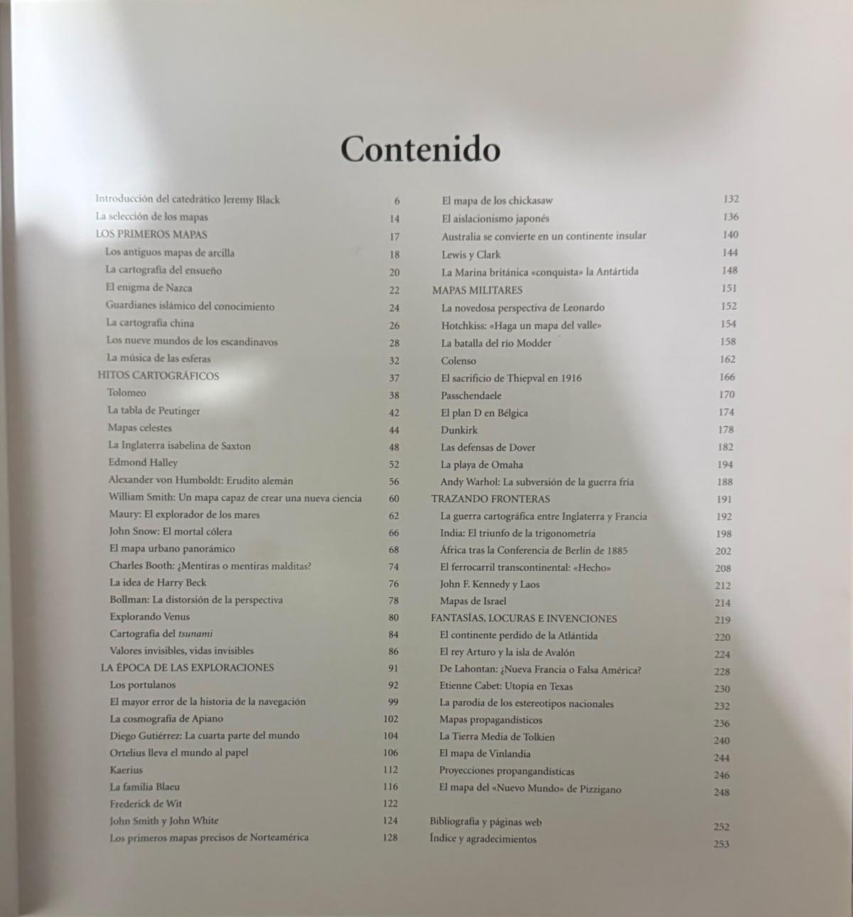 JOYAS DE LA CARTOGRAFÍA - INDICE