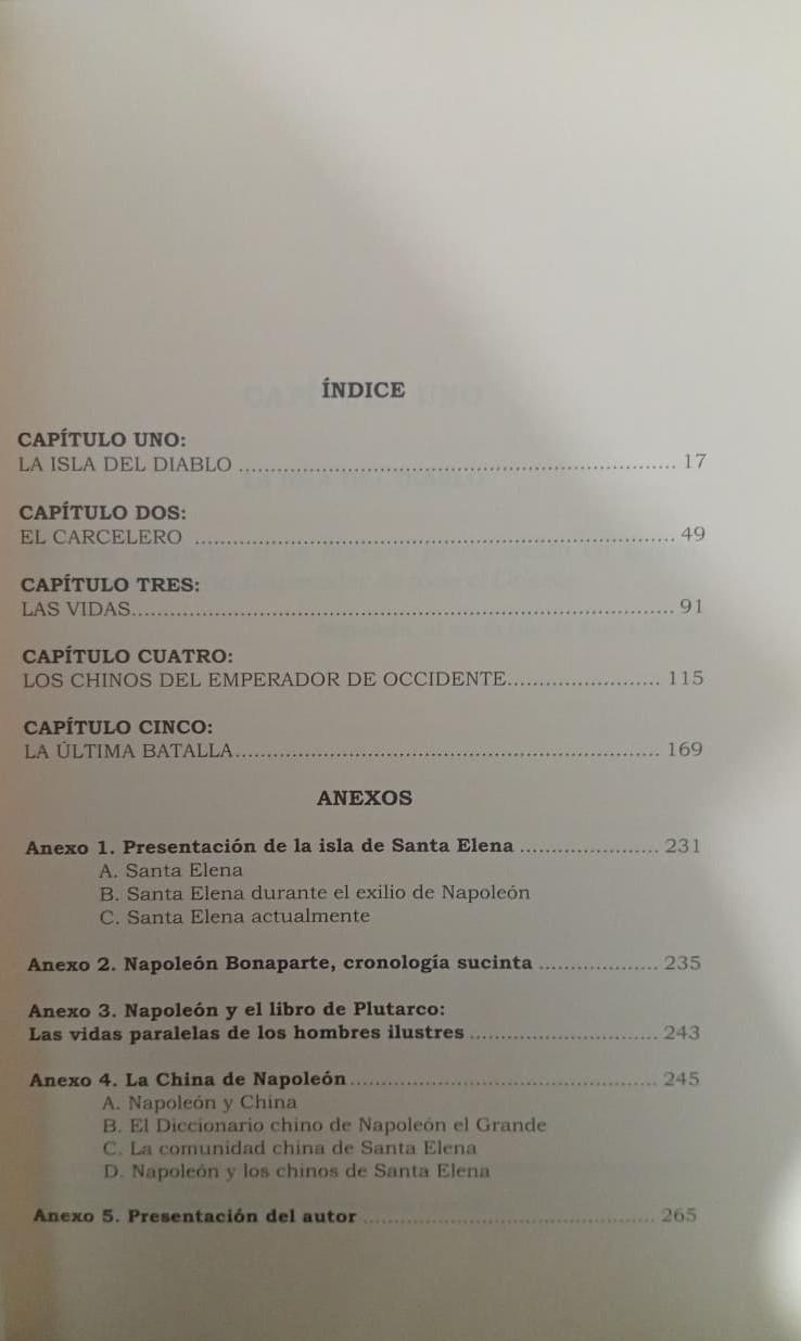 EL ESPÍA CHINO DE NAPOLEÓN - INDICE