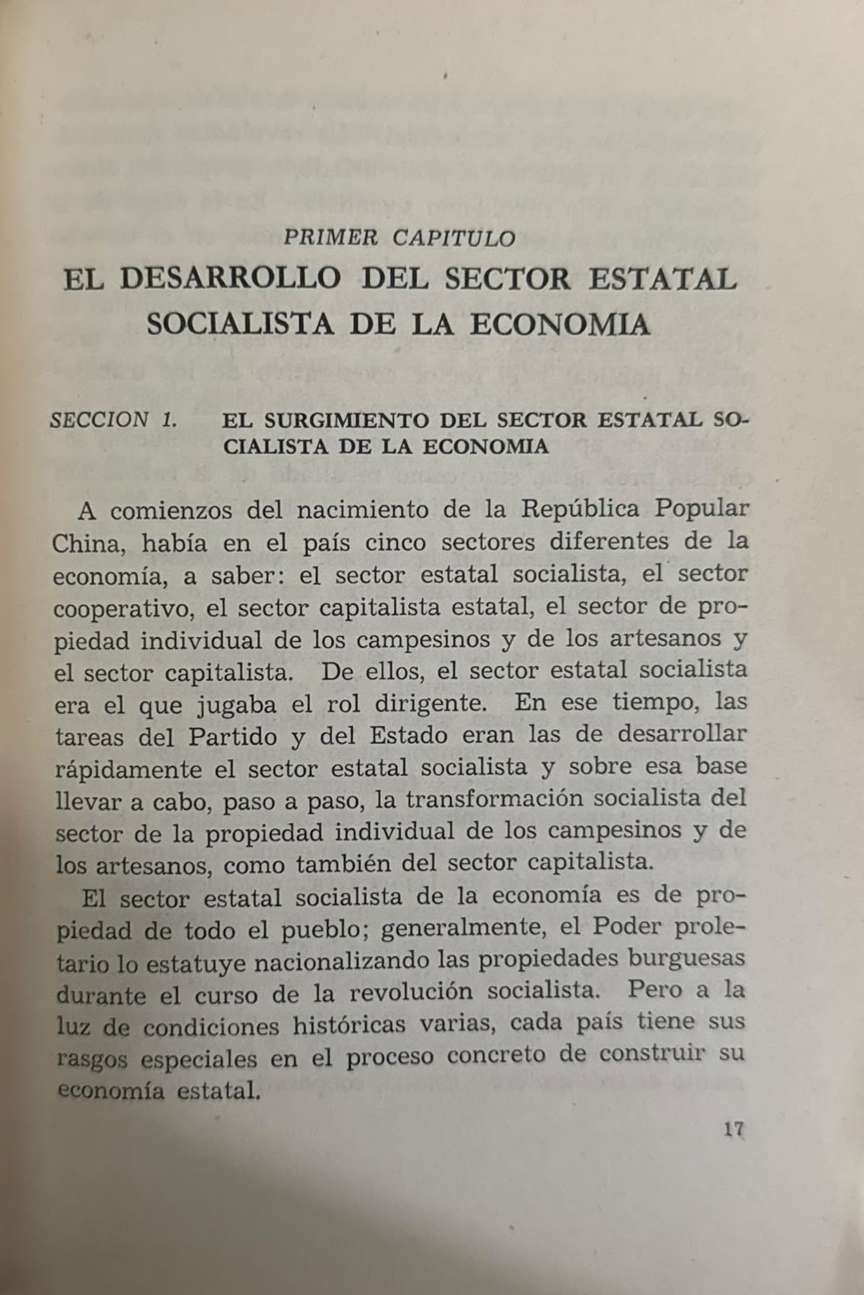 TRANSFORMACIÓN SOCIALISTA DE LA ECONOMIA NACIONAL CHINA - FRAGMENTO