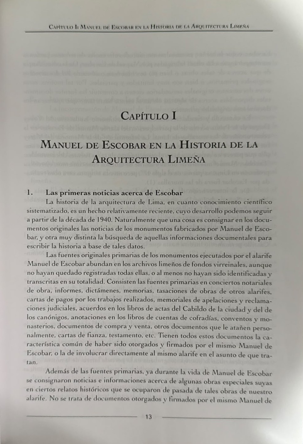 MANUEL DE ESCOBAR ALARIFE DE LIMA (1640 - 1695) - FRAGMENTO