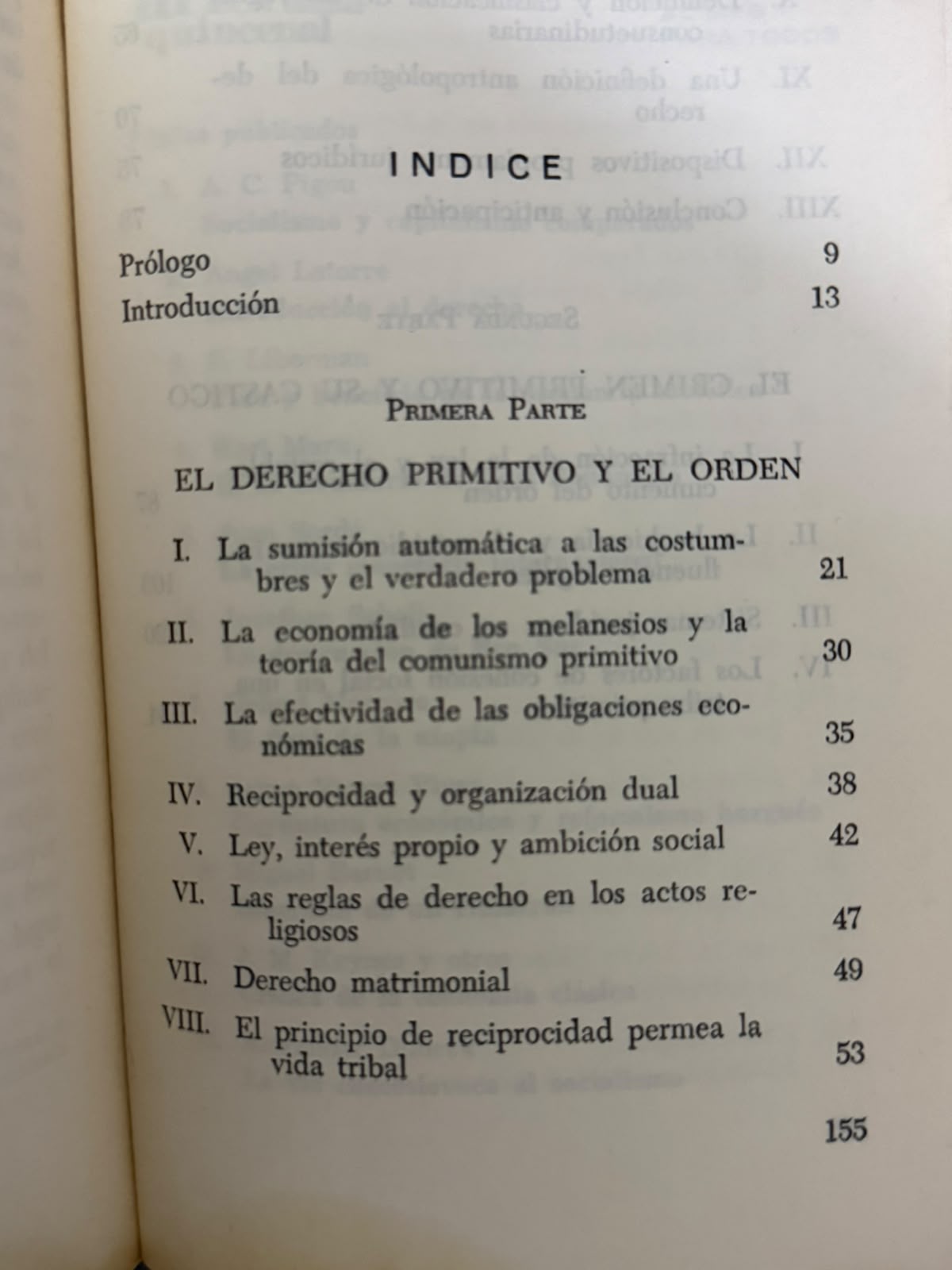 CRIMEN Y COSTUMBRE EN LA SOCIEDAD SALBAJE - INDICE