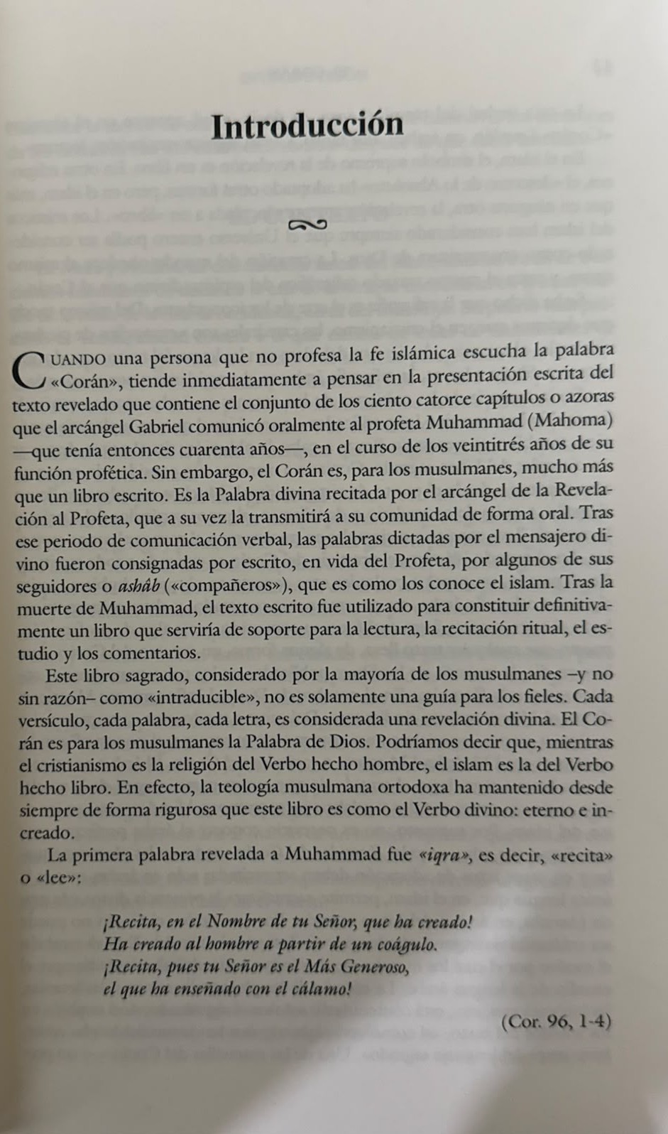 EL CORÁN - FRAGMENTO