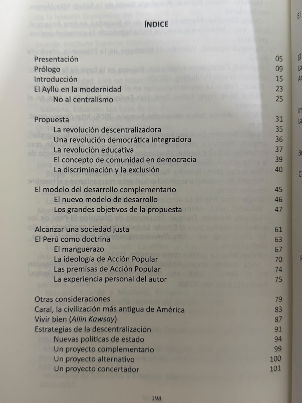 EL AYLLU EN LA MODERNIDAD - INDICE